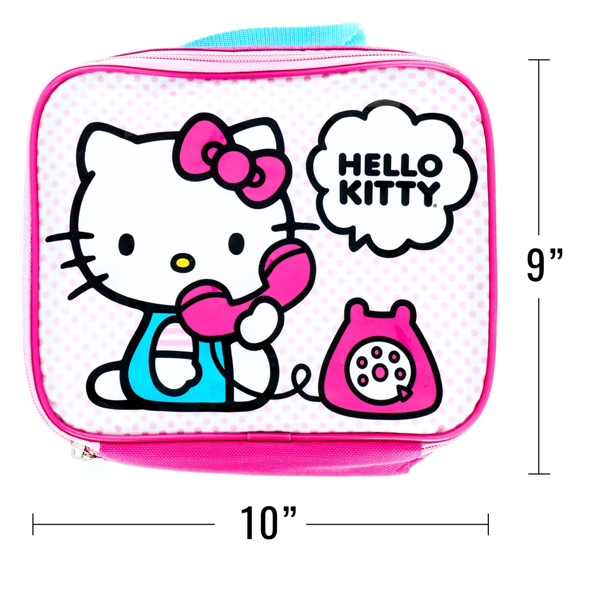 Hello Kitty Cartoon 9 Inch Rectangle Lunch Bag School Food Tote for Girls Age 3+, view 6