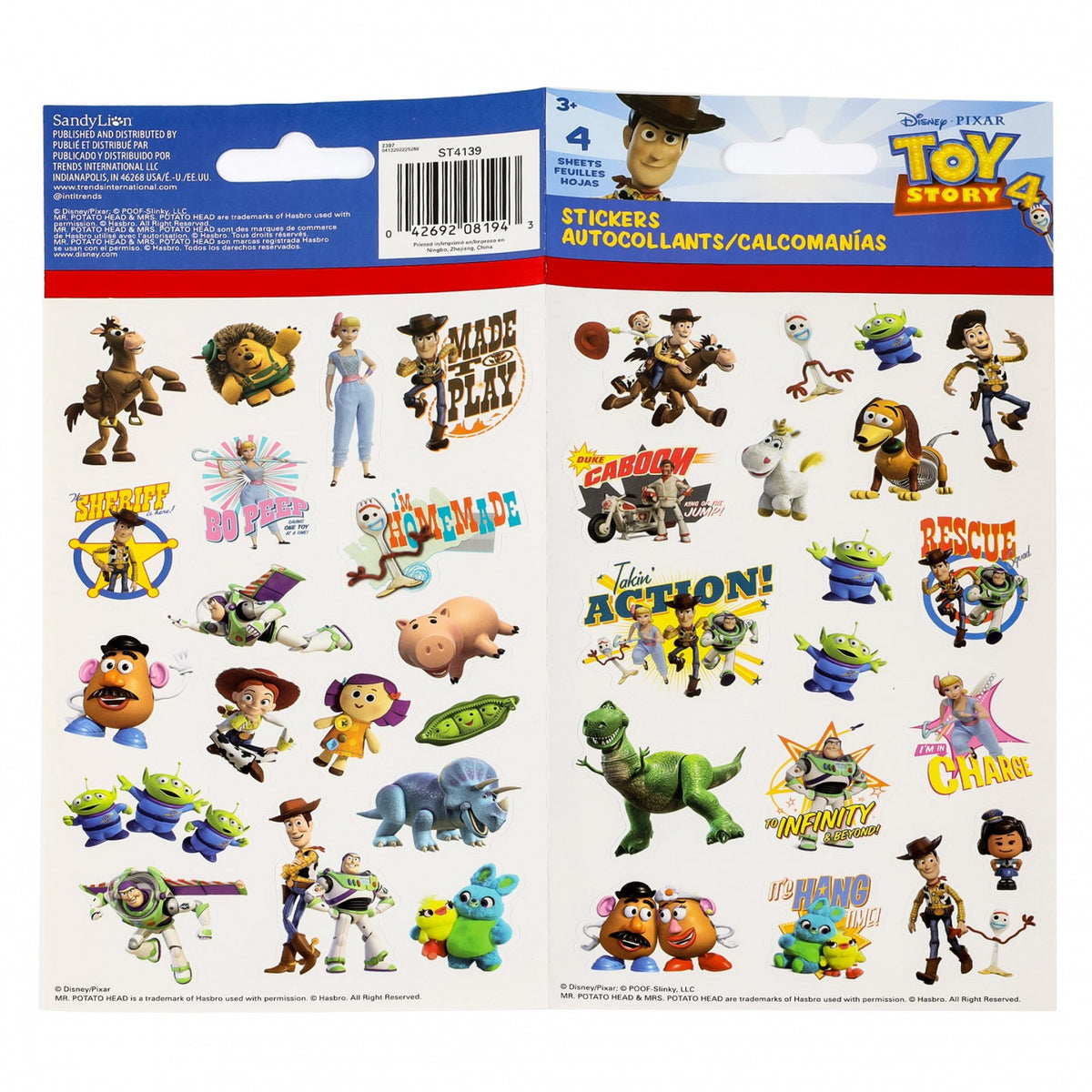 Toy Story 19pc Cinch Bag Drawstring Backpack Sticker Sheet Earrings Gift Bundle, view 4