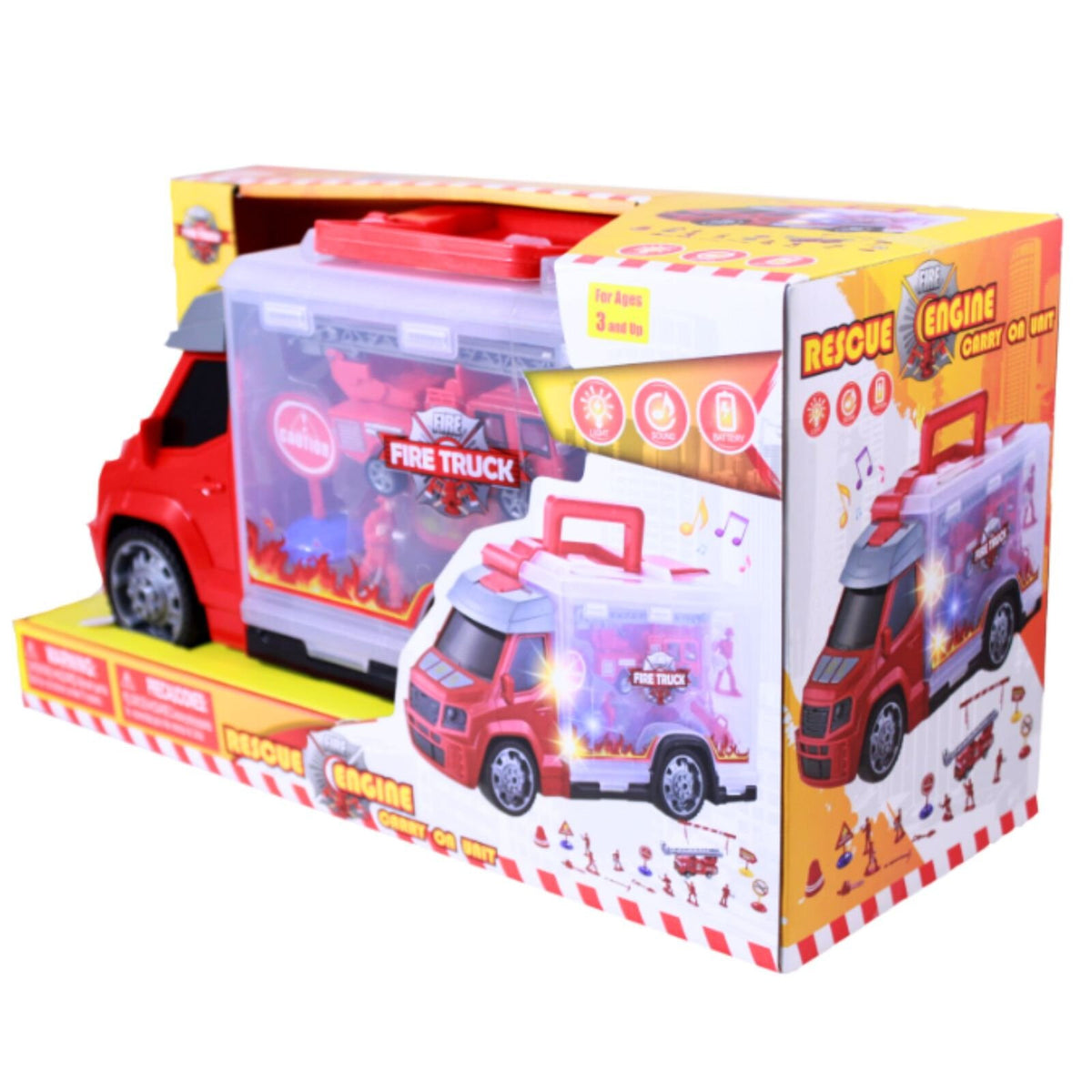 Kidplokio Assorted Truck Toys Action Figures Lights Sounds Playset (2 Themes), view 9