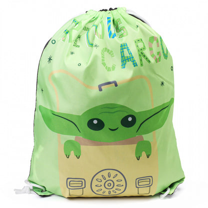 2 Pack Baby Yoda 2pc Kids 18" Cinch Bags Travel Backpacks Drawstring Totes Set, view 5