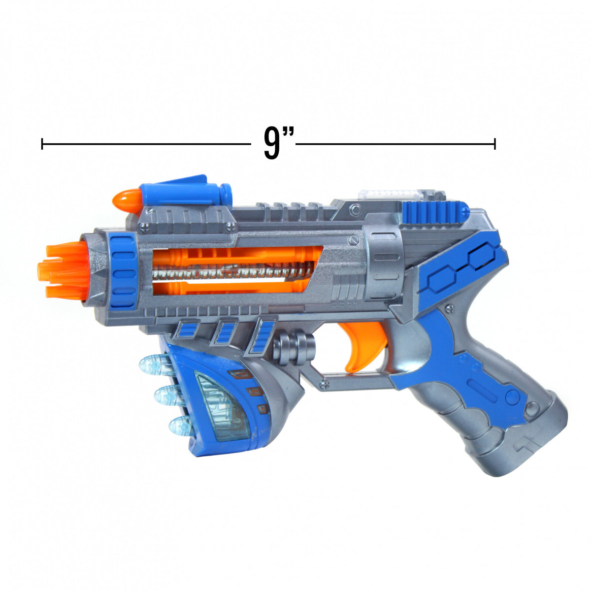 2 Pack Kidplokio Sonic Space Blaster Toy Gun w/ Flashing Lights & Sounds, Blue,, view 9