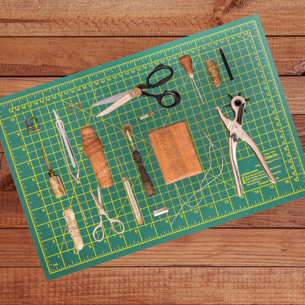 2 Pack ToolTreaux Large Green Self-Healing Cutting Mat Double-Sided 18" by 12", view 2