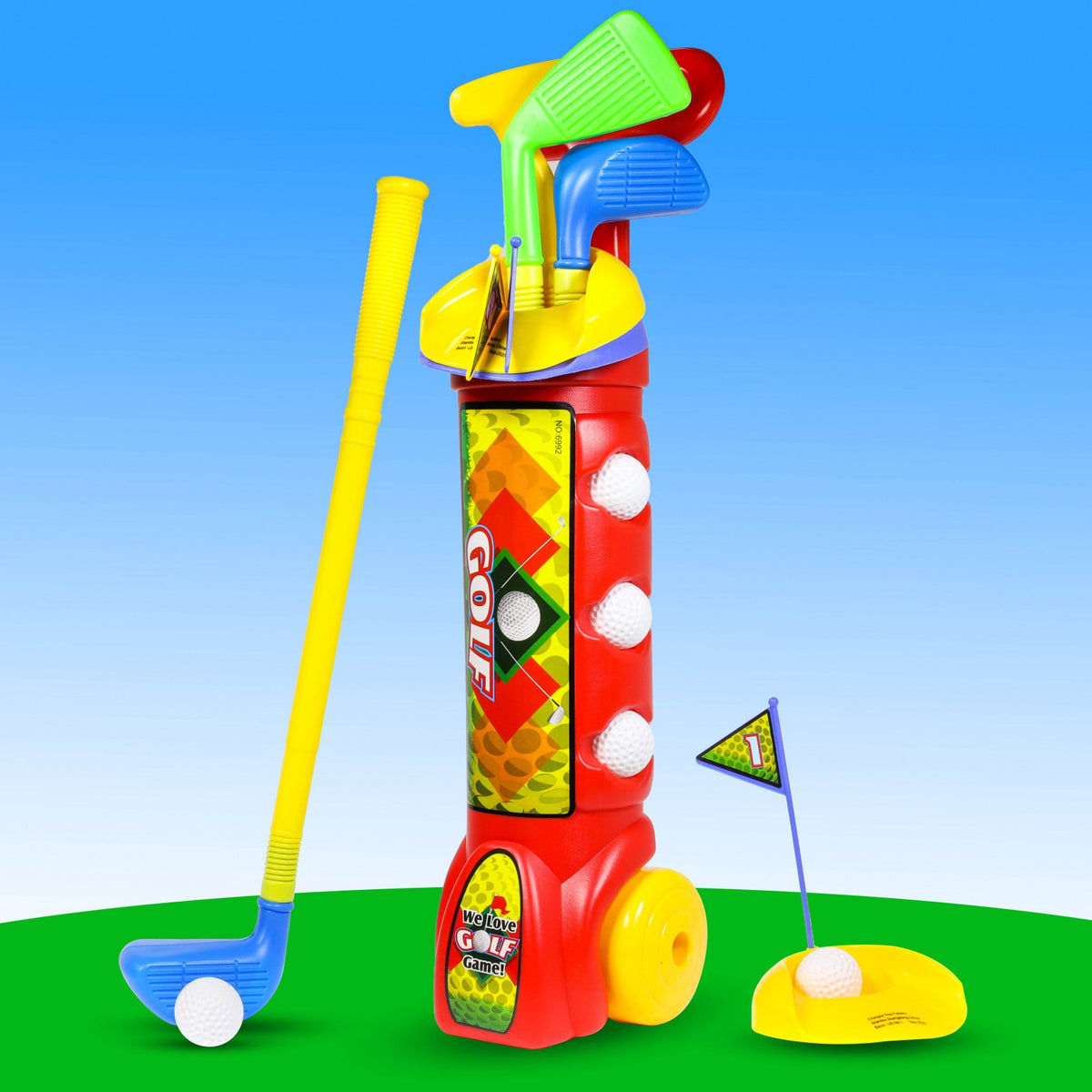 (2 Pack) Kids Indoor Golf Club Toddler Activity Pretend Play Set, Ages 3-8, view 4