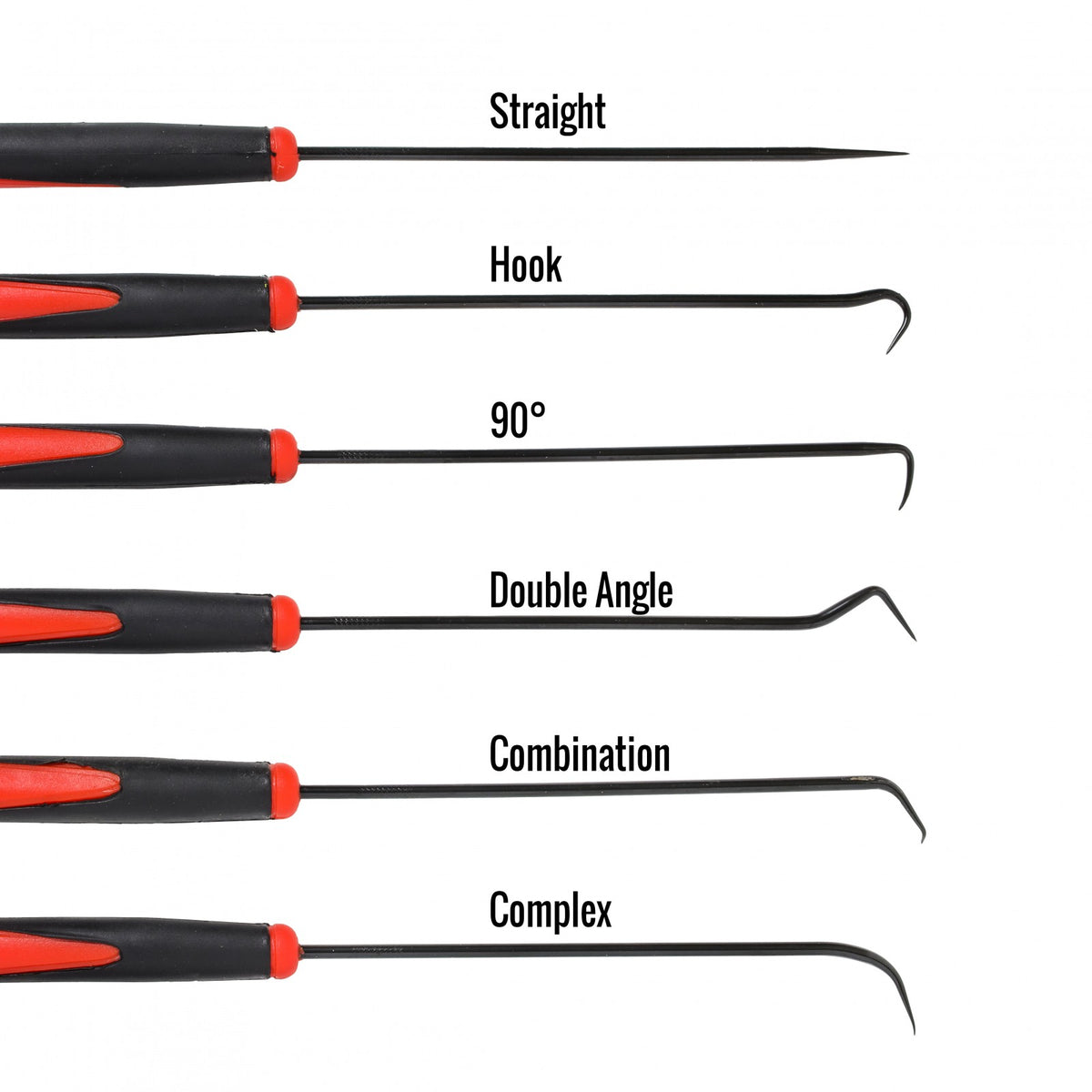 2 Pack 6PC Complete Hook and Pick Precision Automotive Tool Set Puller Removers, view 3
