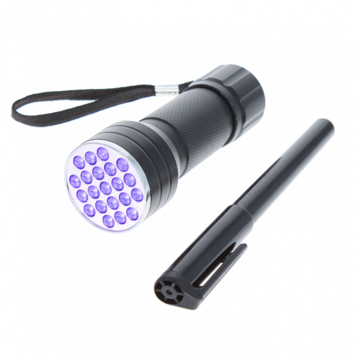 Blue UV spy pen with UV LED flashlight