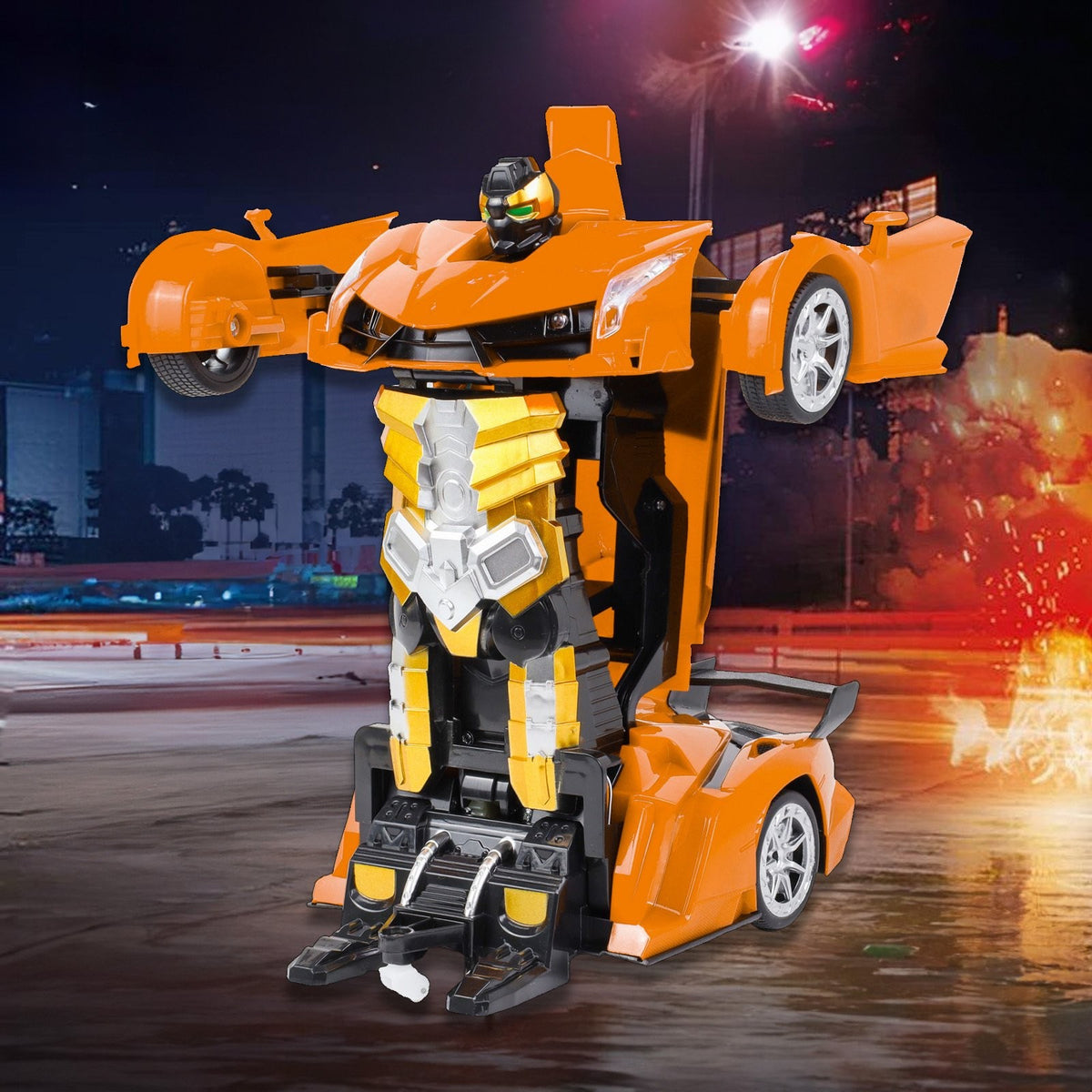 Kidplokio 2 in 1 Transforming Toys Robot RC Car Lights Sounds Boys Ages 3 and Up, view 3