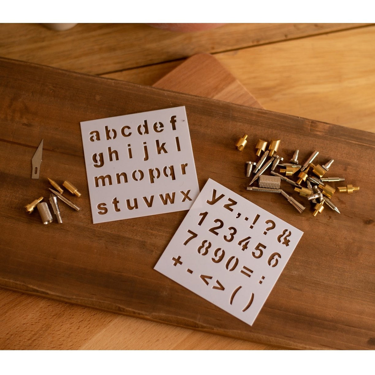28pc Wood Burning Wood Working and Assorted Soldering Tips Stencil Set Crafting, view 11