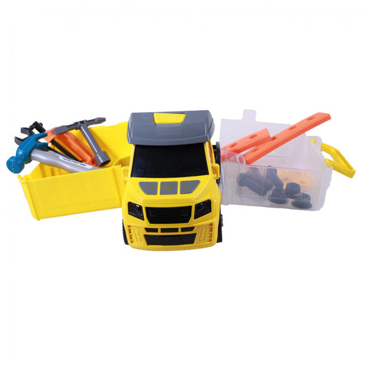 TychoTyke Construction and Rescue Tools Truck with Light and Sound Yellow, view 2