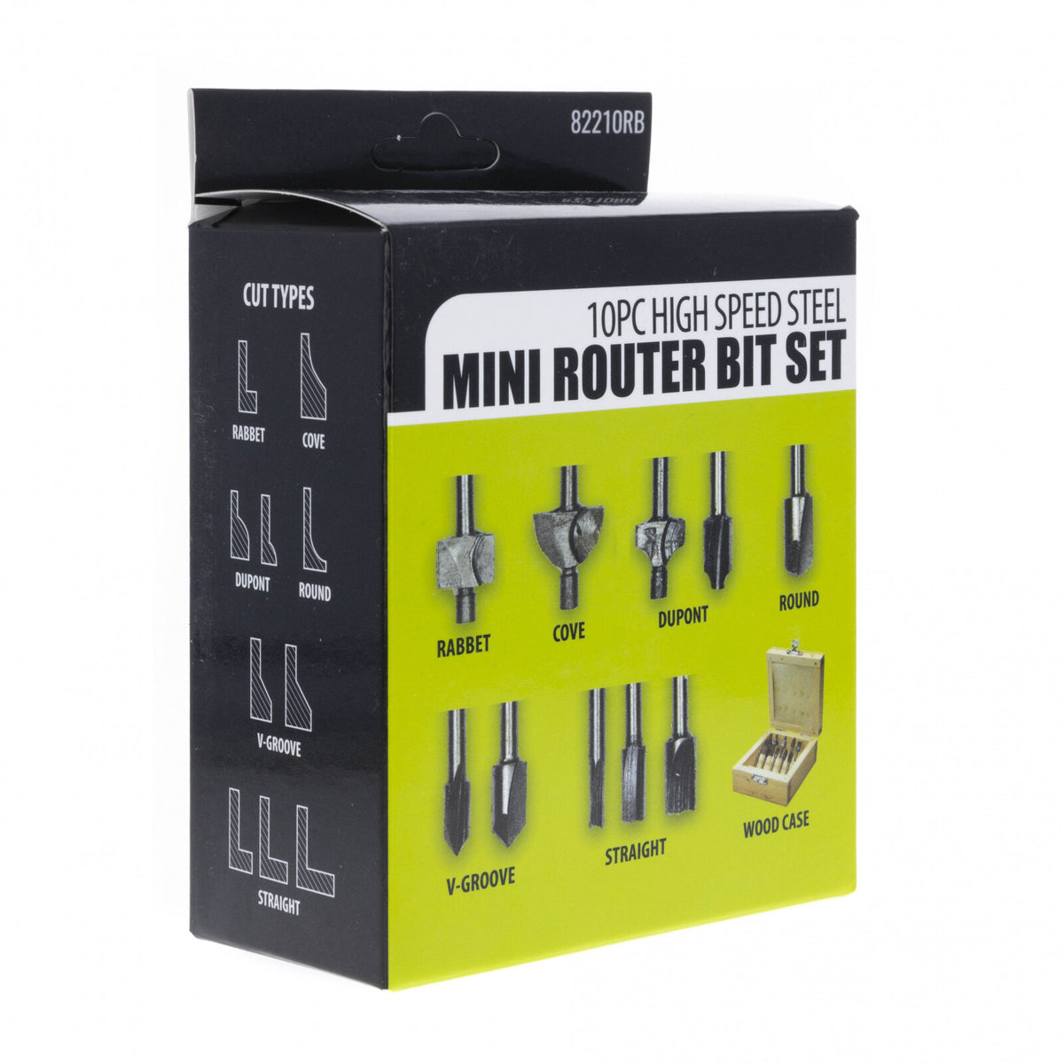 2 Pack ToolTreaux Router Bits Set Rotary Tools Heat Treated Carbon Steel 10pc, view 10