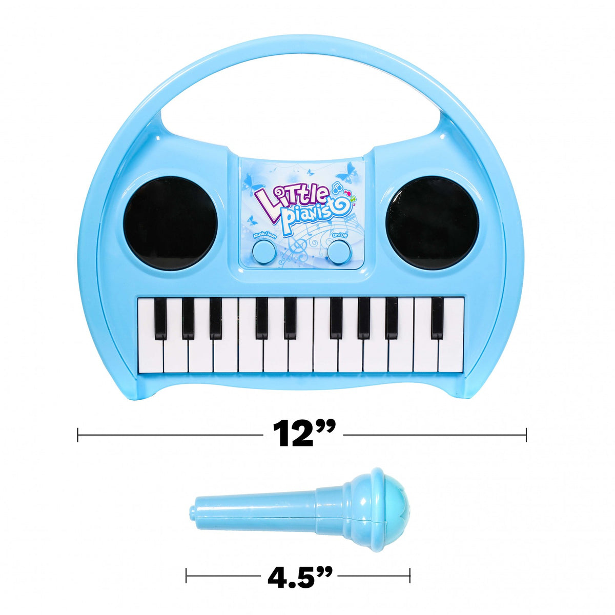 Kidplokio Kids Keyboard Piano with Microphone Lights Music Sounds, Blue, Boys, view 7