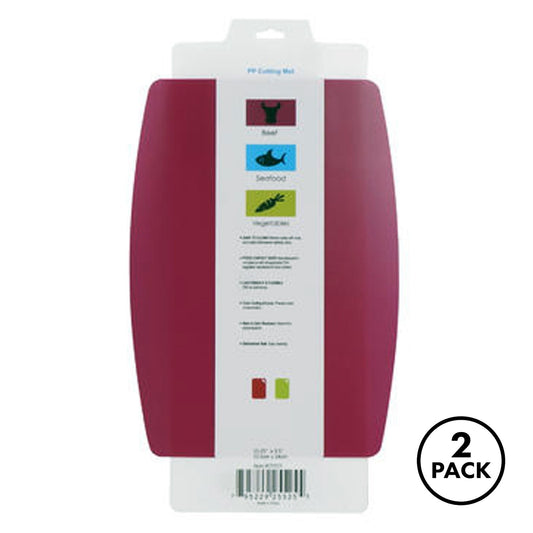 Two pink non-slip cutting mats suitable for food prep, stacked for display.