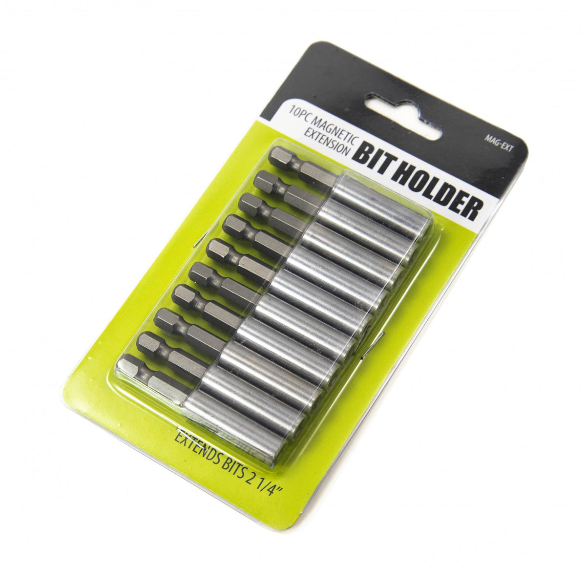 10 Pack of .25in Hex Shank Magnetic Bit Extension Holder for Power Tools, view 9