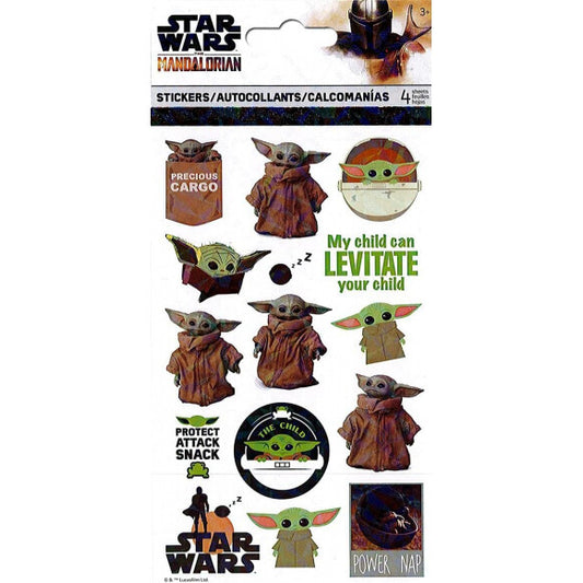 Licensed kids cartoon sticker sheets set with four sheets, various character designs shown