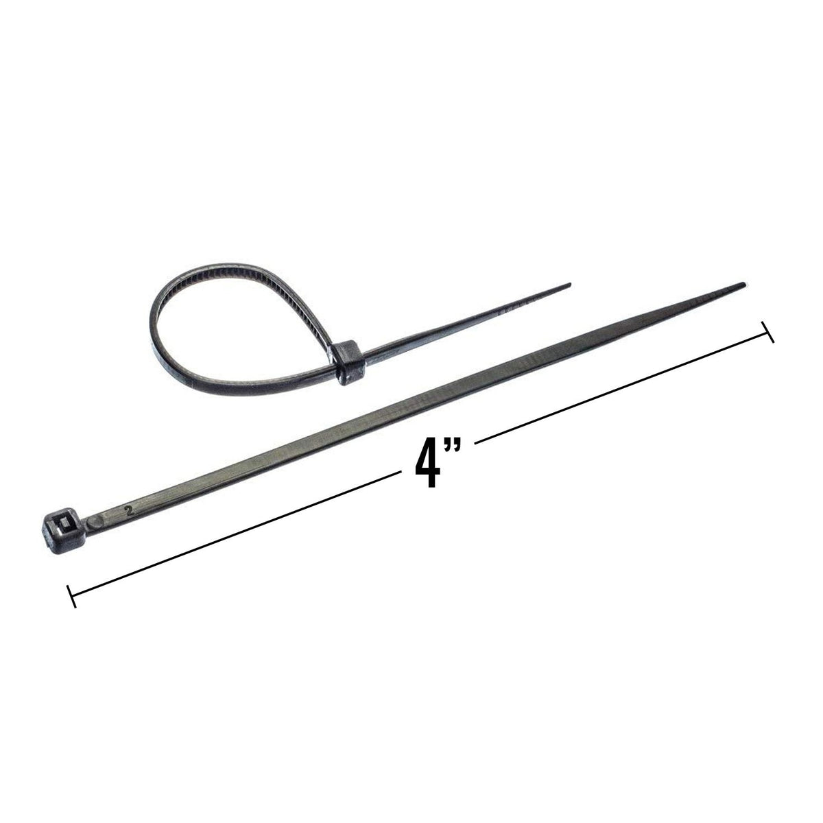 2 Pack Universal Home 100 Count 4" Cable Wire Hose Zip Ties
