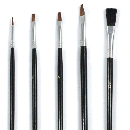2 Pack ToolTreaux Artist Paint Brushes Natural Hair Bristles Wooden Grip 15pc, view 2
