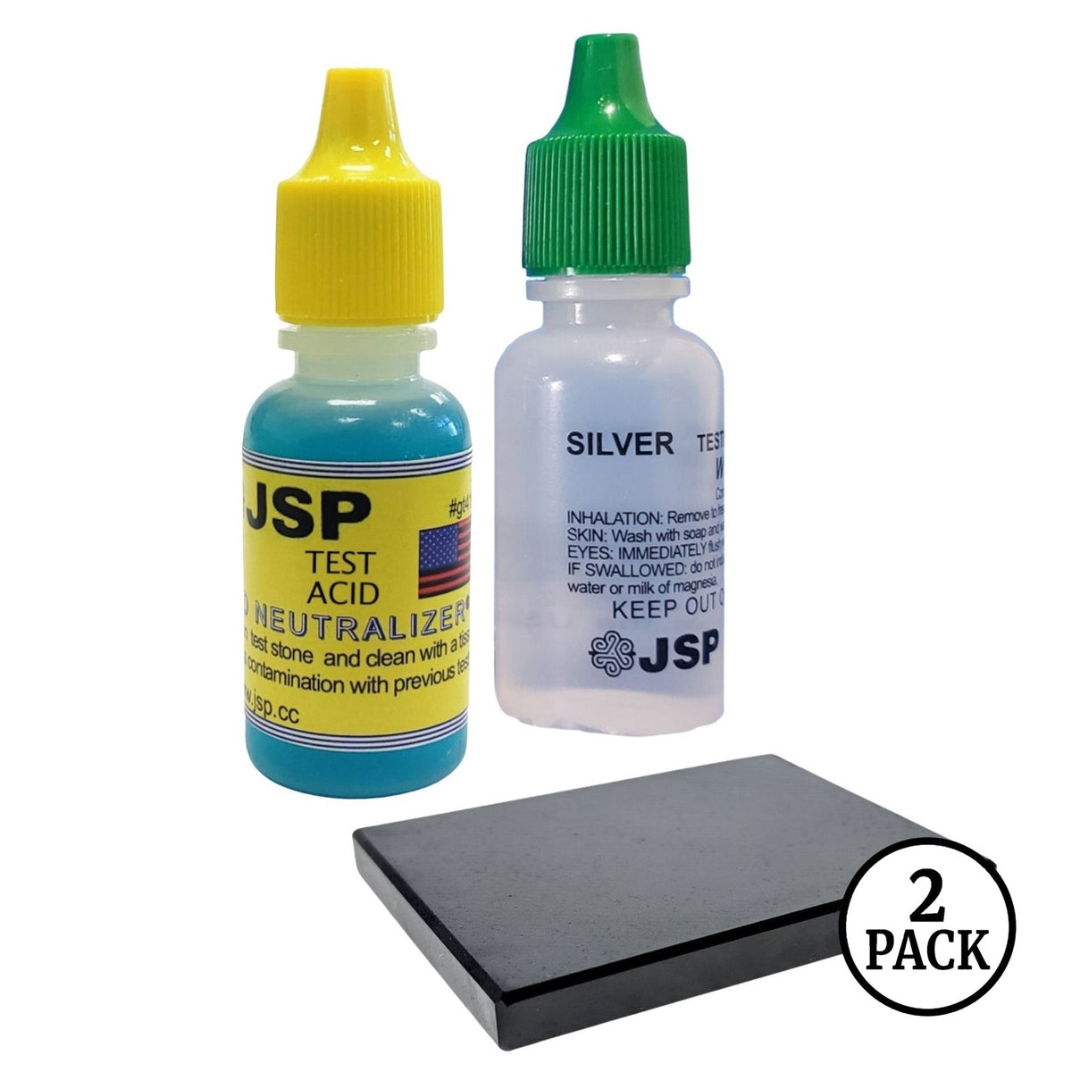 ToolTreaux Silver Quality Testing Kit with acid solution and stone neutralizer, two pack