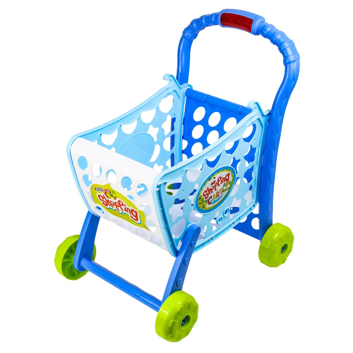 Kidplokio Blue Jumbo Shopping Cart Pretend Playset Play Food Kids Ages 3 and Up, view 5