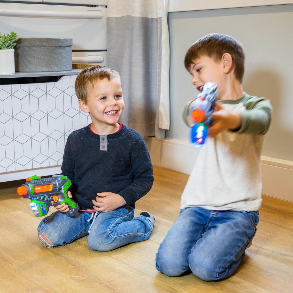 Kidplokio Sonic Space Blaster Toy Gun with Flashing Lights and Sounds, Green,, view 8