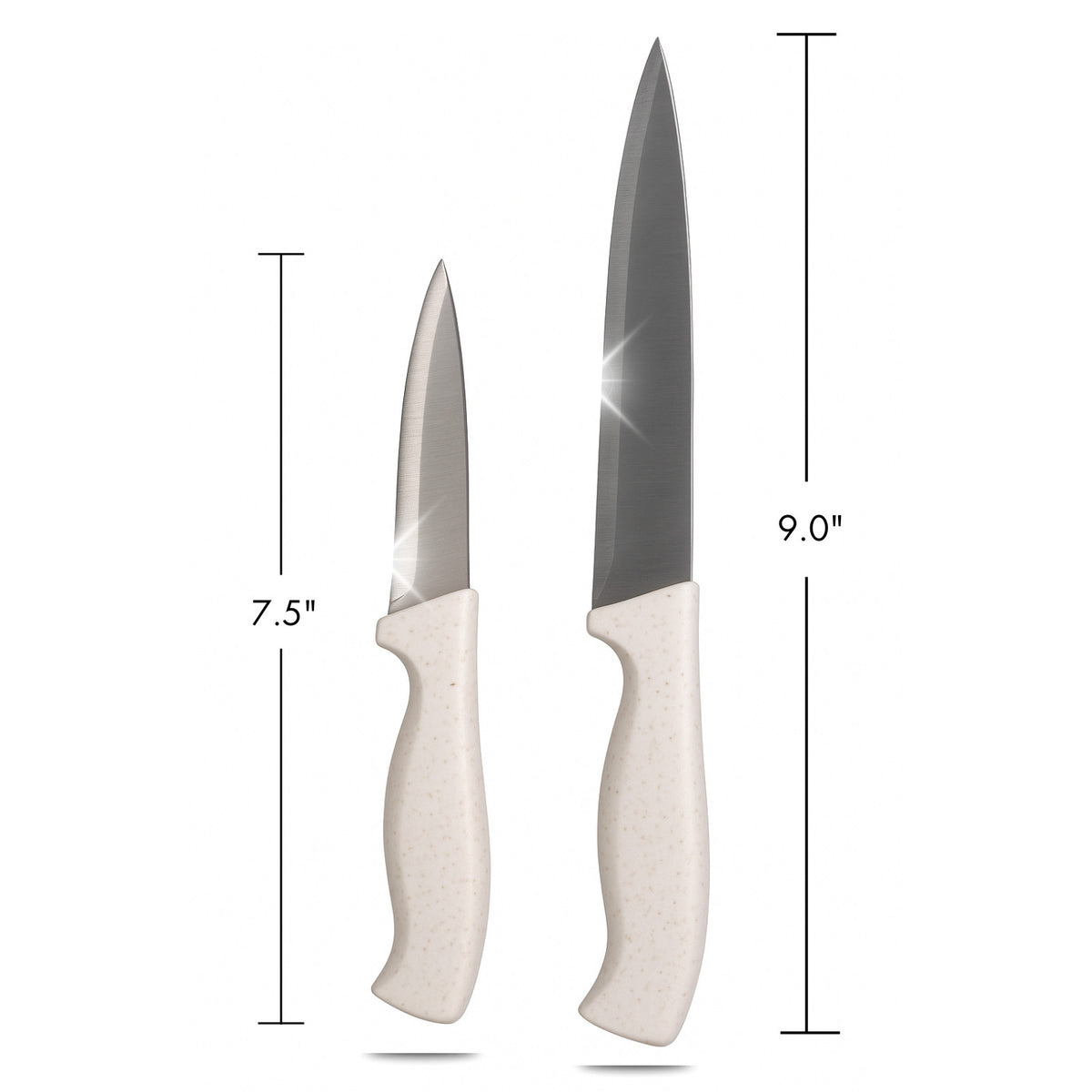 Beille Stainless Steel and Wheat Fiber Handle Kitchen Knives (Many Styles)