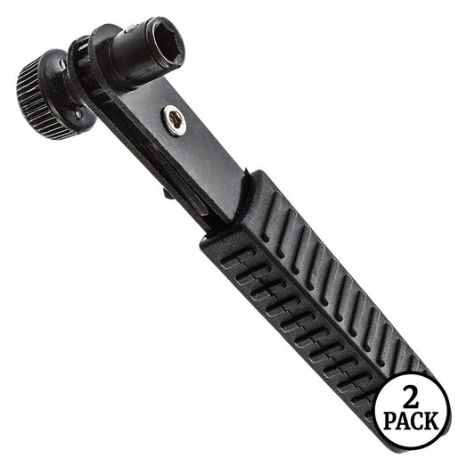 Two black ToolTreaux ratchet torque wrenches with rubber handles