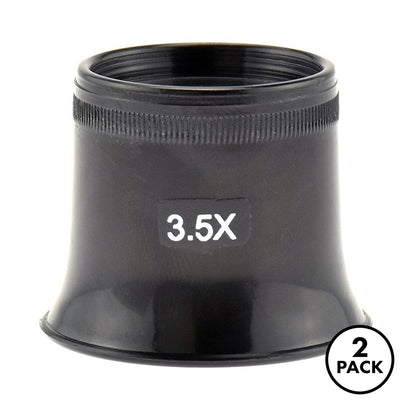 Two jewelers eye loupes for crafts and hobbies, each offering 3.5X magnification.