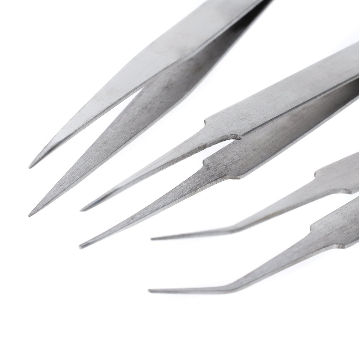 2 Pack 5pc Universal Tweezer Set Stainless Steel, 5", view 6