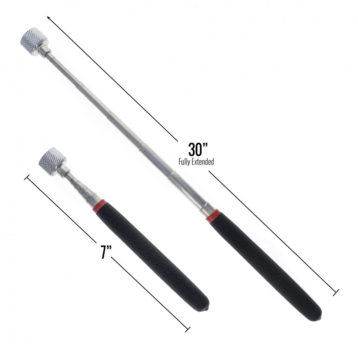 ToolTreaux 30 Inch Telescoping Magnetic Pickup Tool for 15lb Magnetic Strength, view 3