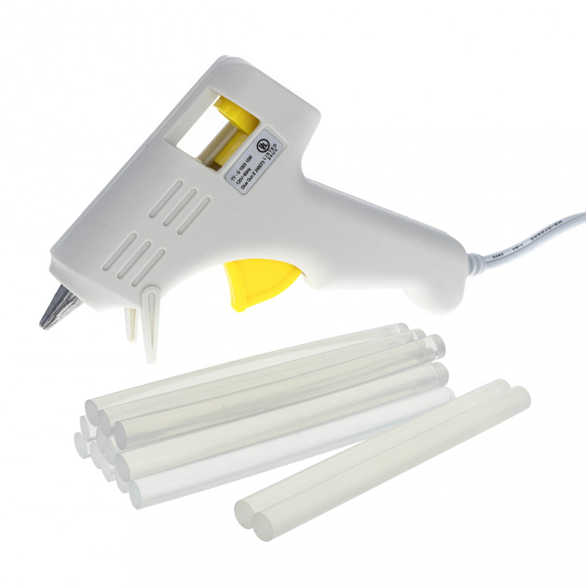 ToolTreaux 10 watt mini glue gun and hot glue sticks crafting kit, 15 pieces