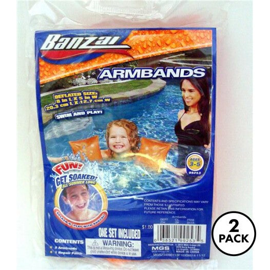 Two sets of Kidplokio inflatable swimming arm floaties for kids, colorful against a plain background.