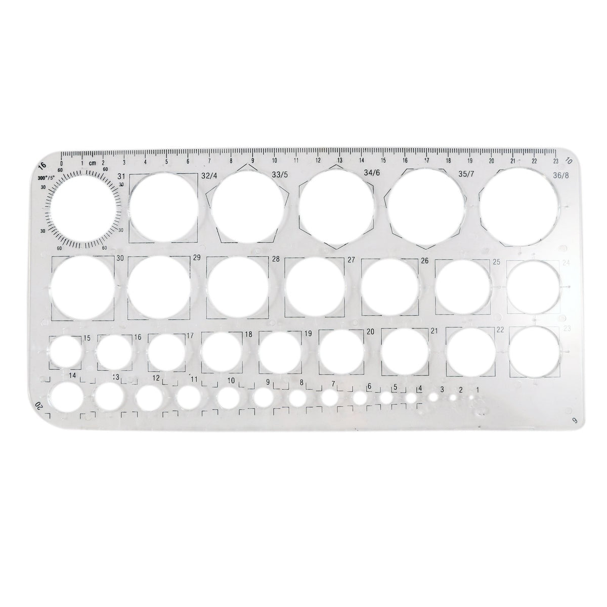 8 Pc Template Stencil Set Drawing Arts and Crafts Ovals Circles Squares Hexagons, view 8
