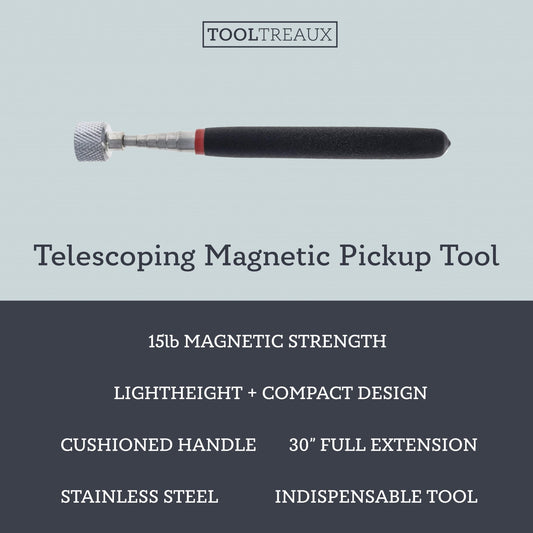 ToolTreaux 30 Inch Telescoping Magnetic Pickup Tool for 15lb Magnetic Strength, view 2