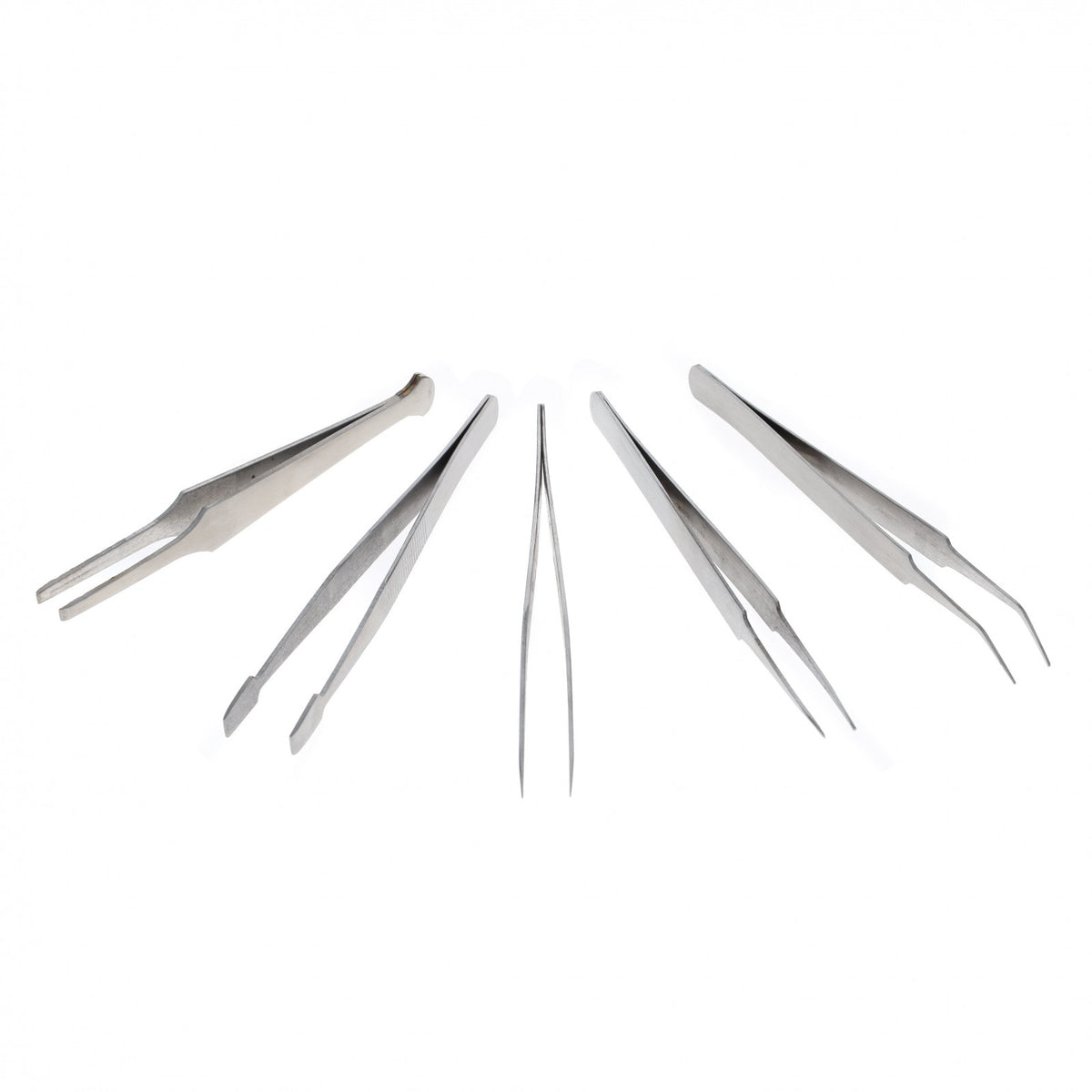 Universal 5pc Hobby Tweezer Set Stainless Steel, view 4