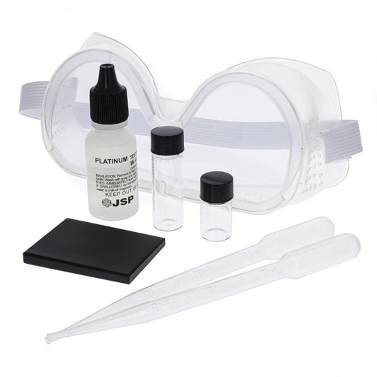 ToolTreaux Platinum Metal Acid Testing Kit with Testing Stone, 7 pieces displayed together
