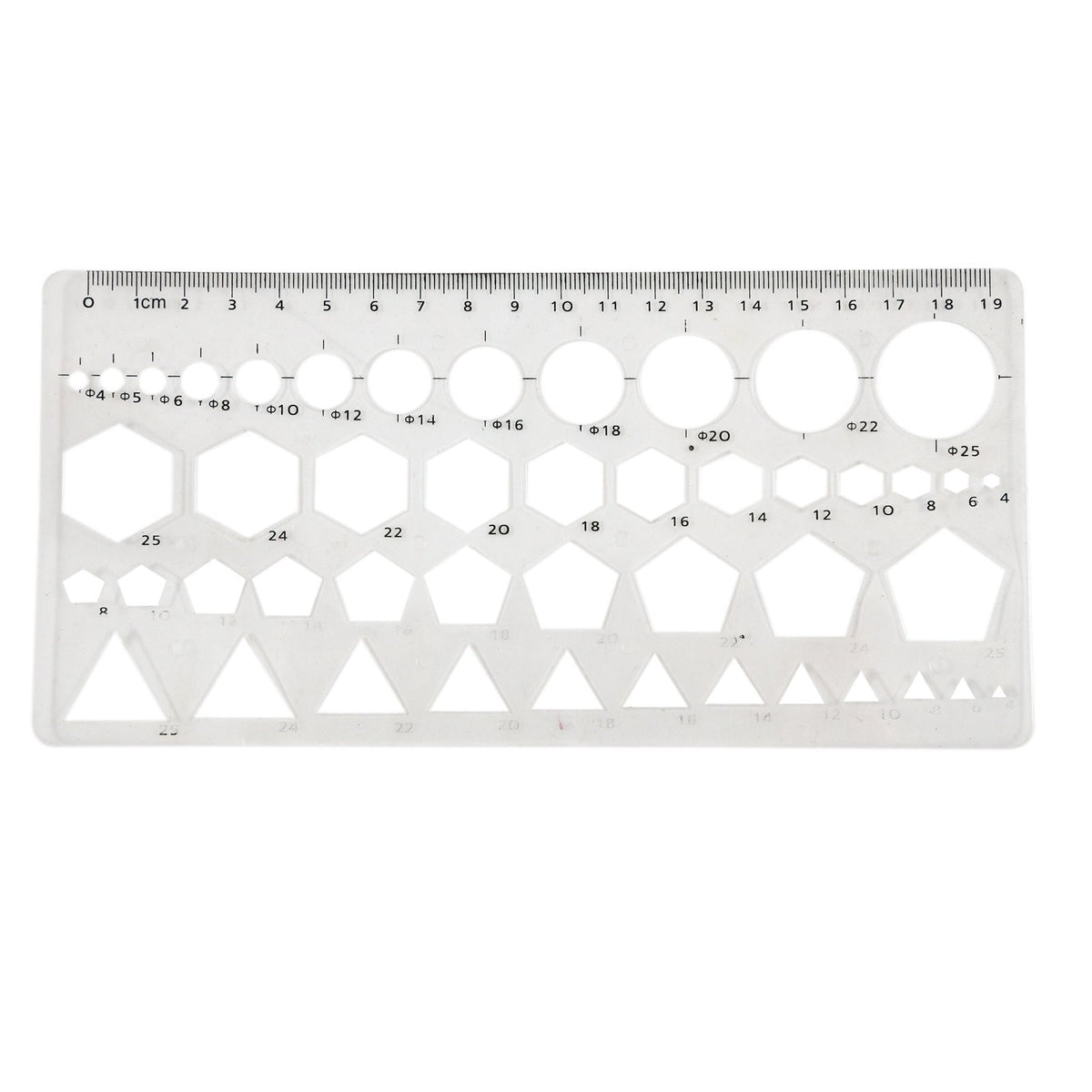8 Pc Template Stencil Set Drawing Arts and Crafts Ovals Circles Squares Hexagons, view 6