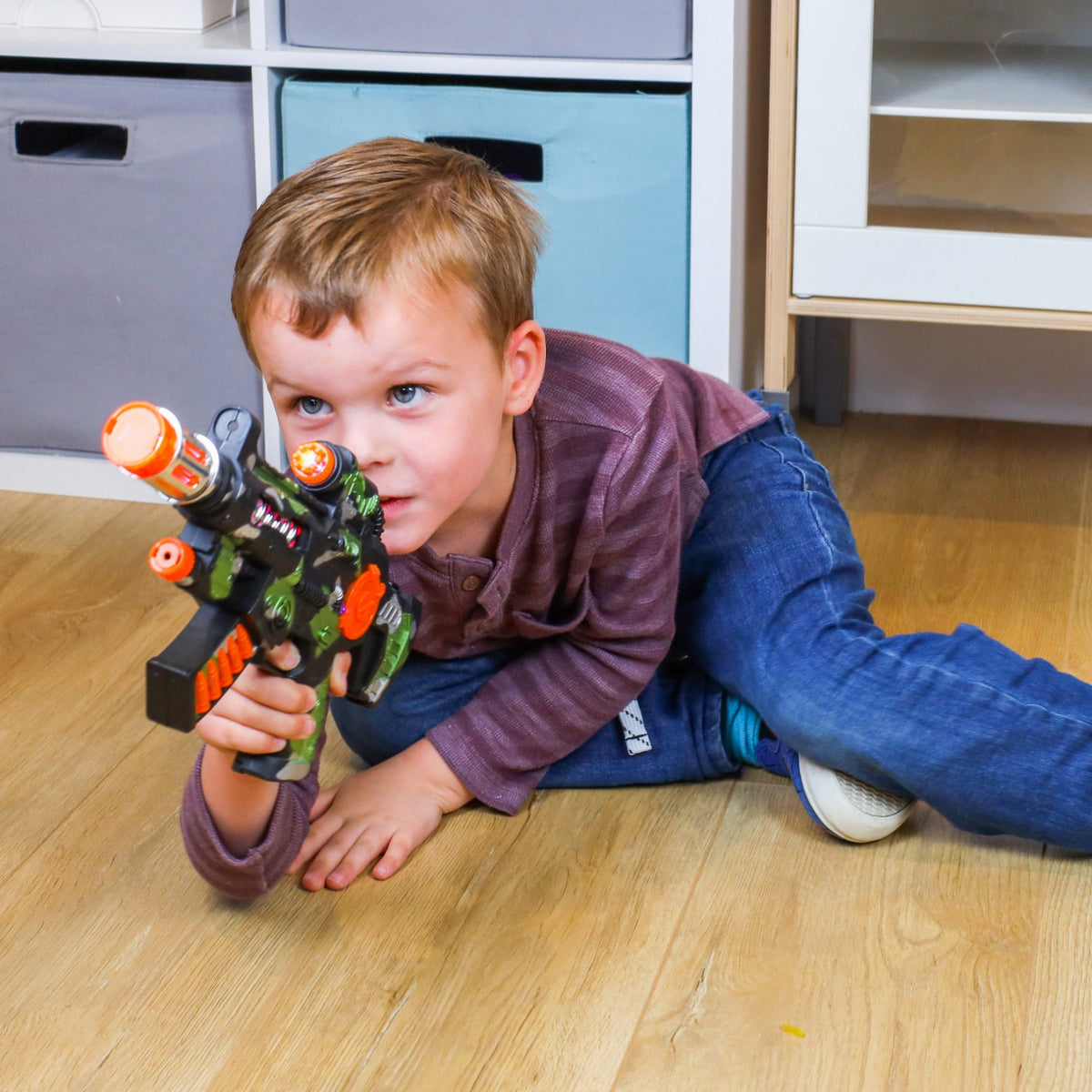 2 Pack Kidplokio Camo Rescue Mission Toy Blaster w/ Lights Sounds Boys Age 3+, view 4