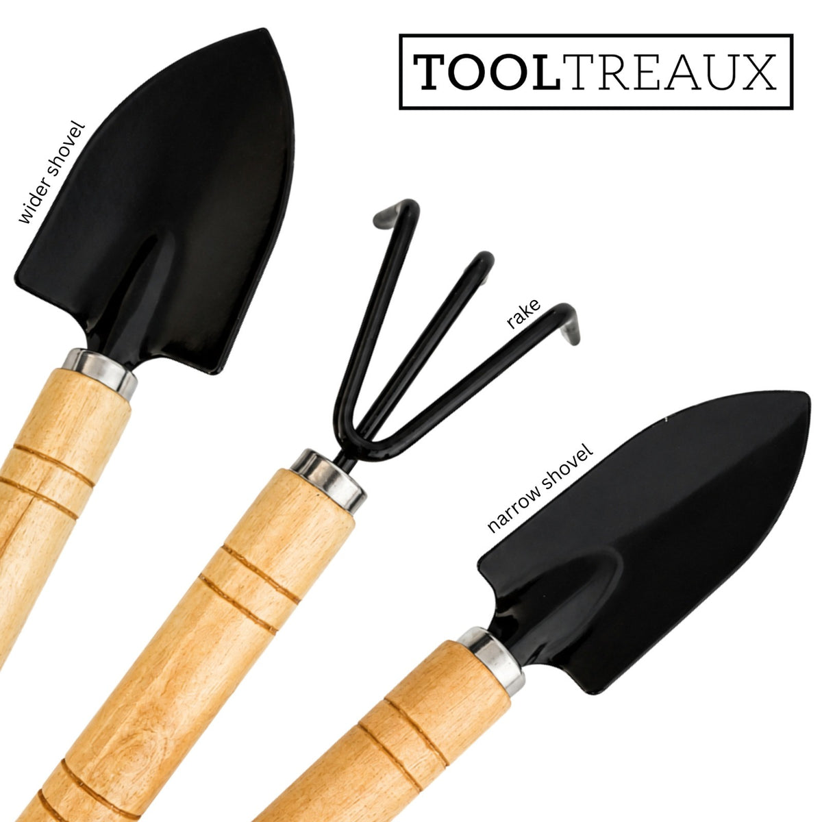 2 Pack ToolTreaux 3pc Mini Garden Tools Set w/ Hand Trowels & Cultivator (7"), view 5