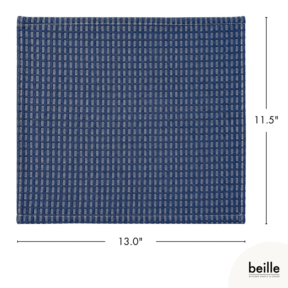 Beille 100% Cotton Kitchen Dish Cloths, Machine Washable Reusable Towels, 10pk