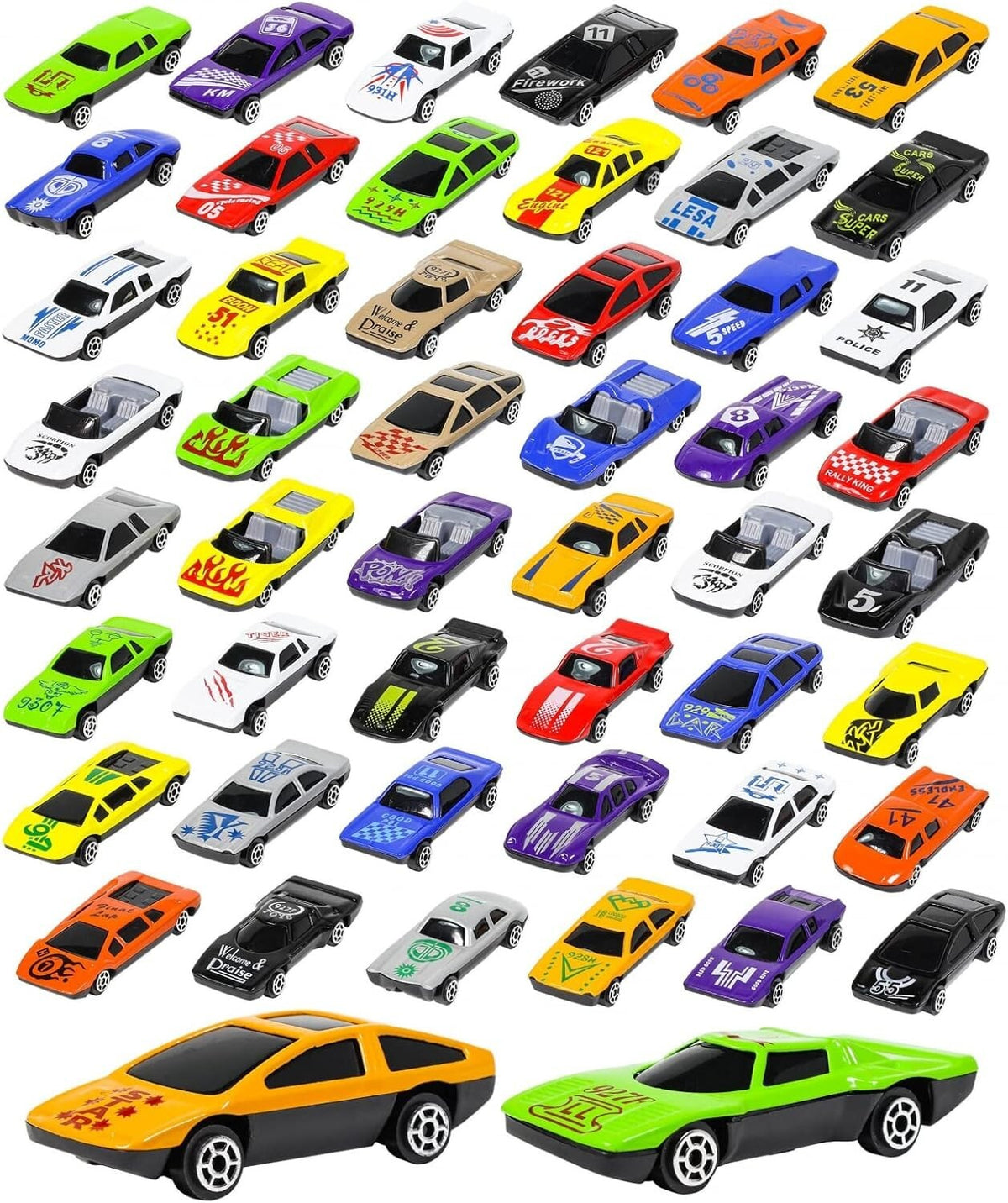 Kidplokio Ultimate Fleet 50 multicolor diecast toy cars play set