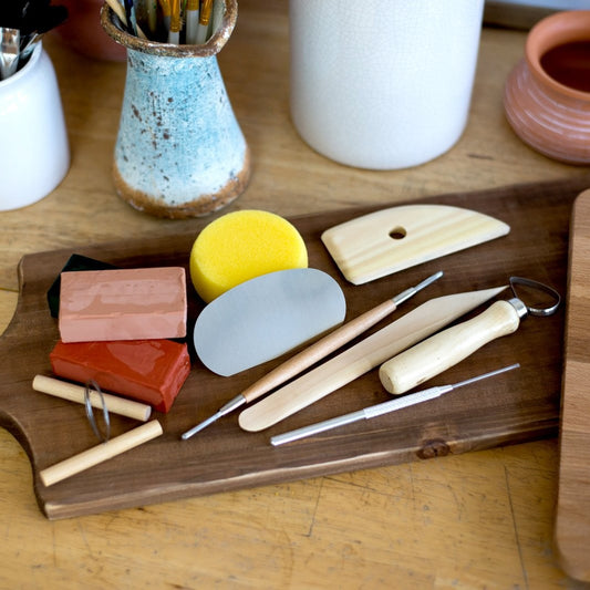8pc Basic Pottery Kit Clay Molding Hobby Arts and Craft Tool Set for Beginners, view 2