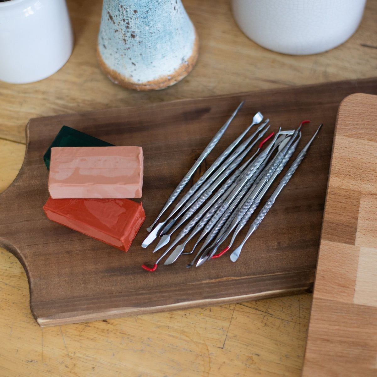 Dual Sided 12pc Wax Clay Carving Pick Spatula Tool Set with Case Arts and Crafts, view 8