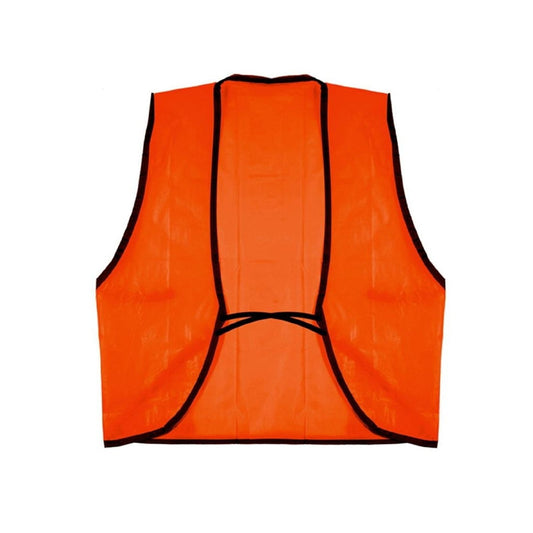 High visibility orange disposable safety vest, one size fits most
