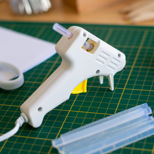 ToolTreaux 10 Watt Mini Glue Gun and Hot Glue Sticks Crafting Supplies Kit, 3pc, view 2