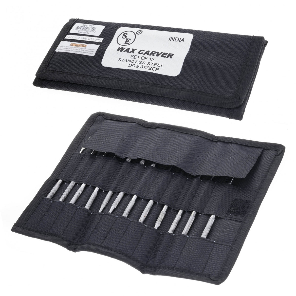 Dual Sided 12pc Wax Clay Carving Pick Spatula Tool Set with Case Arts and Crafts, view 7