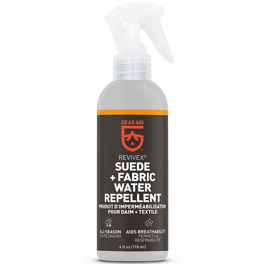 Gear Aid ReviveX waterproofing spray bottle, 4 oz size.