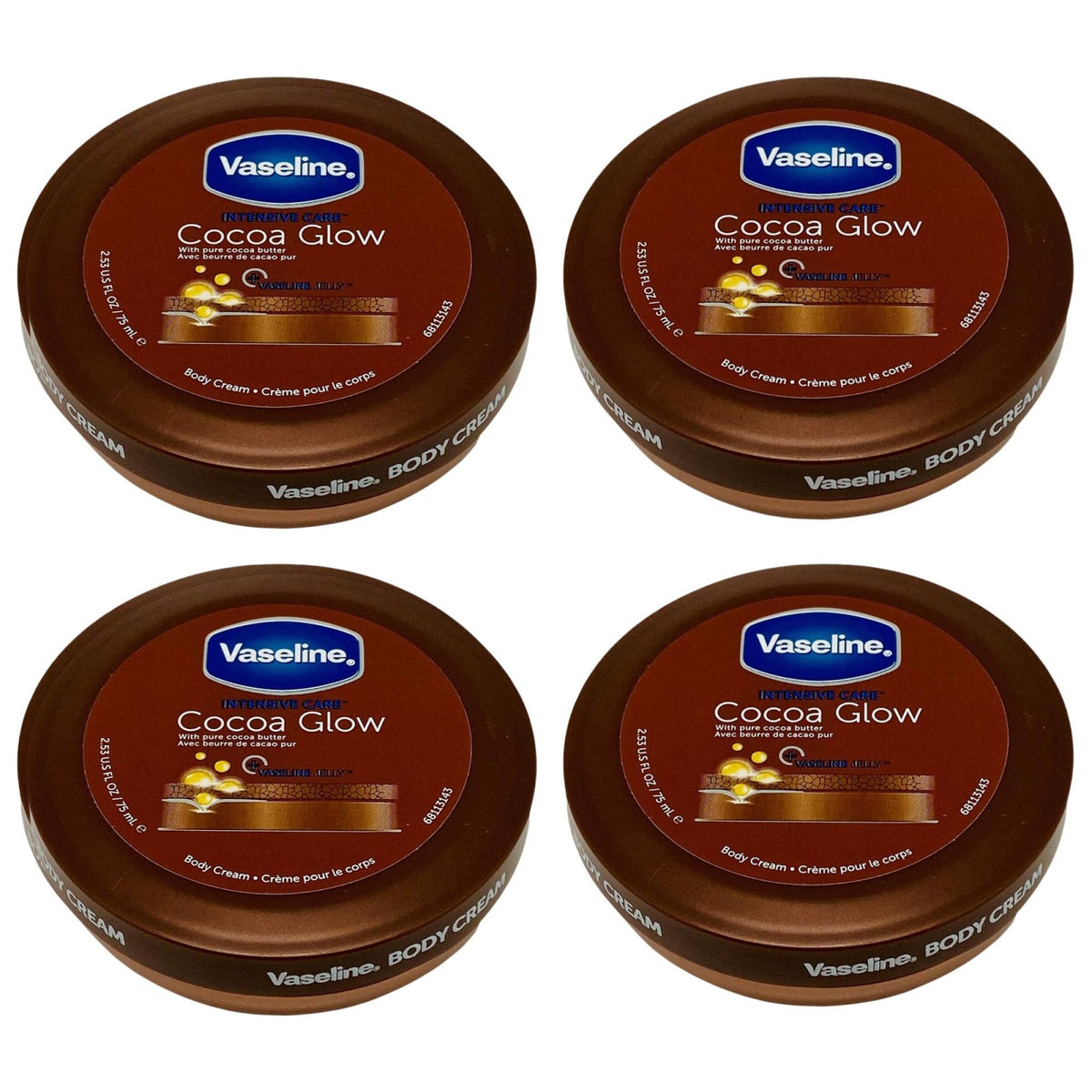 Vaseline 2.53oz Cocoa Glow Body Cream Moisturizizing Lotion (Many Pack Sizes), view 6