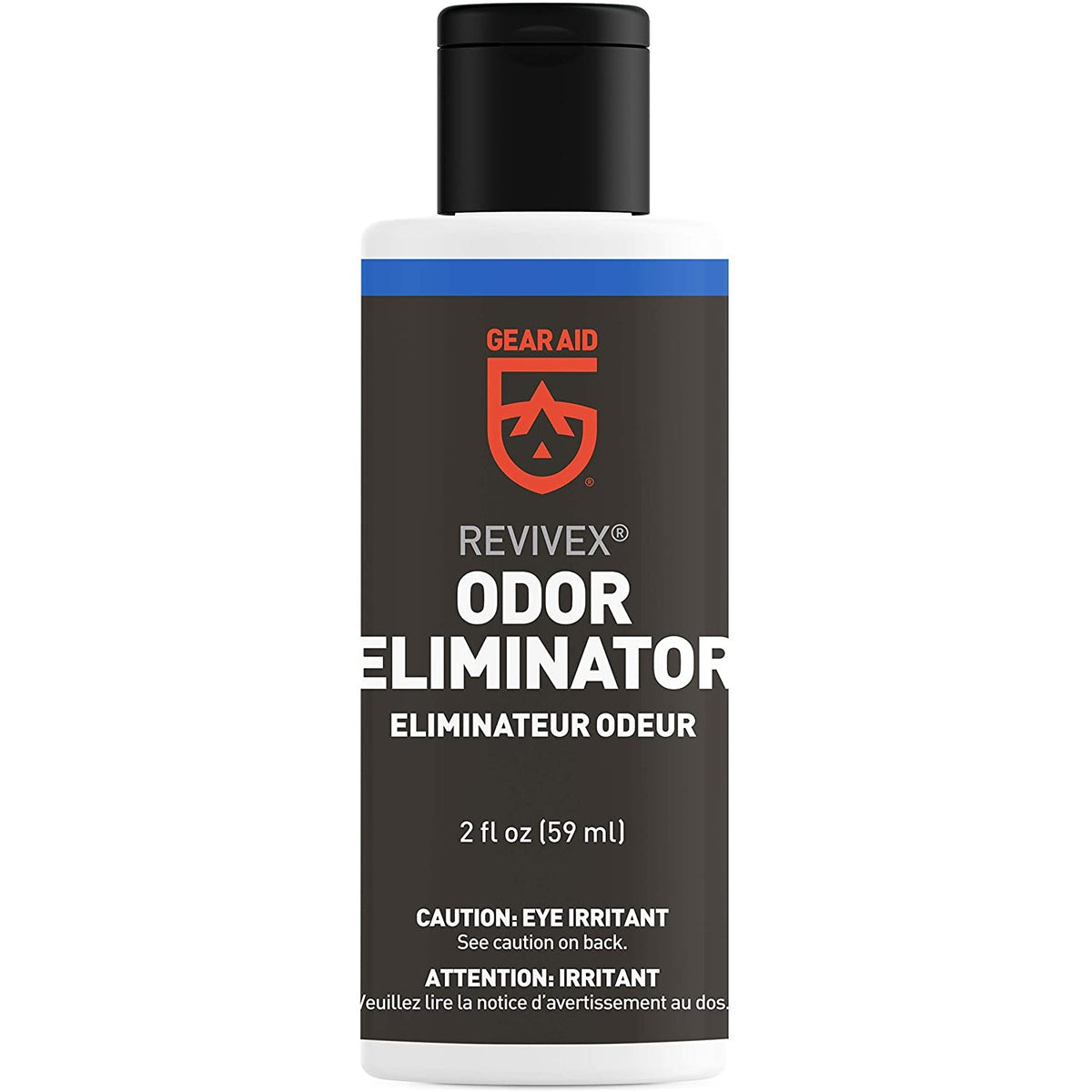 Gear Aid Revivex Odor Eliminator 2 fl oz bottle for tents, footwear, and sports gear
