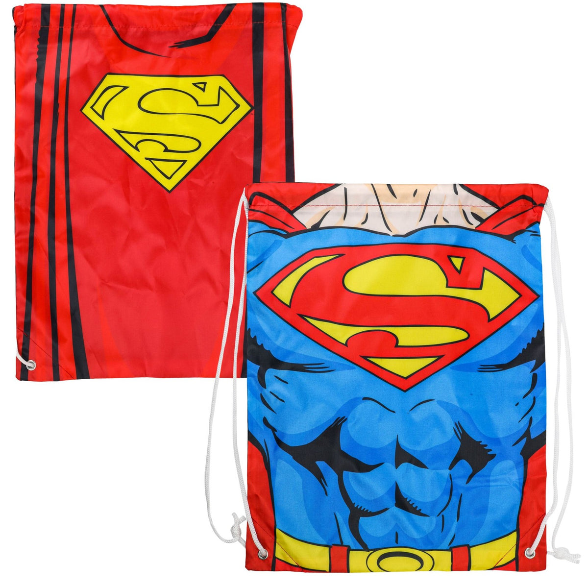 DC Comics Superman 2pc Cinch Bag Drawstring Backpacks Bundle Boys Age 3 and Up, view 2