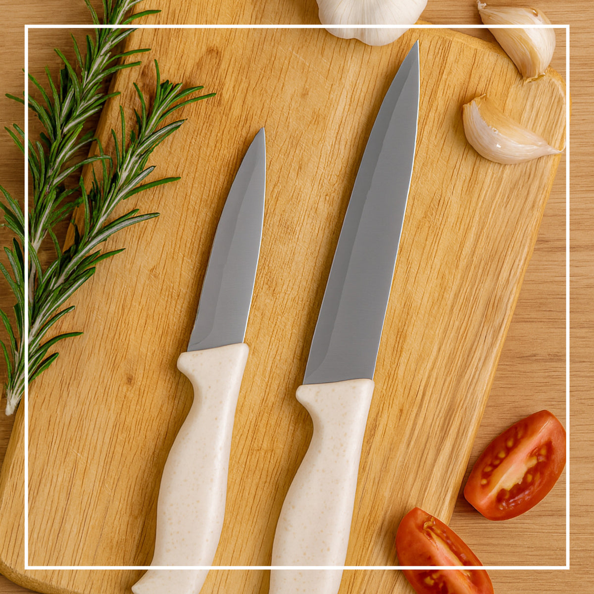 Beille Stainless Steel and Wheat Fiber Handle Kitchen Knives (Many Styles)
