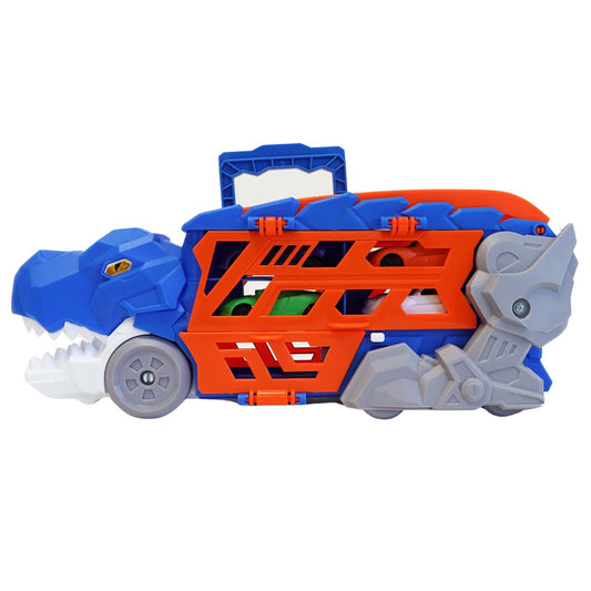 Kidplokio 3 in 1 Ultimate T Rex Diecast Cars Transporter Truck Toy (2 Colors), view 2