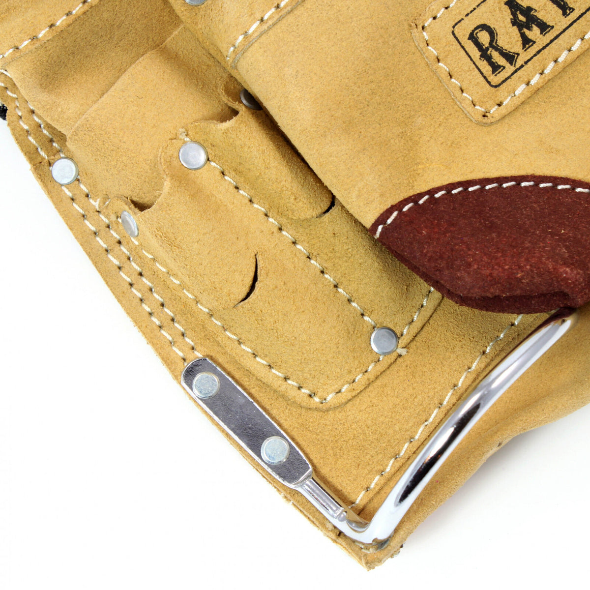 9 Pocket Carpenter Tool Belt Heavy Duty Suede Leather Fits Hammer And Nails, view 20